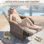 Zero Gravity Patio Swivel Recliner Chairs Set of 2 - Image 5