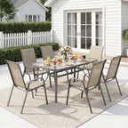 MAMIZO Patio Dining Chairs, Stackable Textilene Chair Set of 4, - Image 8