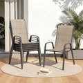 MAMIZO Patio Dining Chairs, Stackable Textilene Chair Set of 6, by MAMIZO