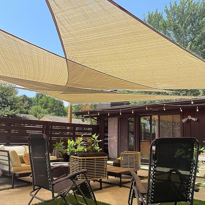 LOVE STORY 13' x 13' x 13' Triangle Sun Shade Sail by LOVESTORY