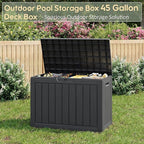 45 Gallon Outdoor Storage Box, All-Weather Deck Box - Image 3