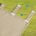 2 Panels Beige Outdoor Curtains - Image 4