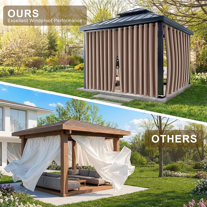 RYB HOME Fade-Resistant Extra Wide Outdoor Curtains - Image 5