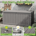 Outdoor Storage Box, 150 Gallon Large Outdoor Resin Deck Box, Storage - Image 4