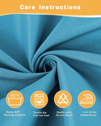 HolidayIdeas Outdoor Curtains for Patio Waterproof 4 Pcs 54x84 Inch Teal | - Image 7