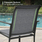 Outdoor Chairs Set of 2, Stackable Patio Dining Chairs - Image 5