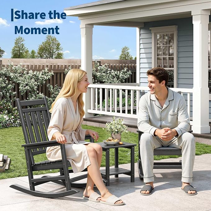 HDPE Rocking Chair Outdoor Set of 2 - Image 3