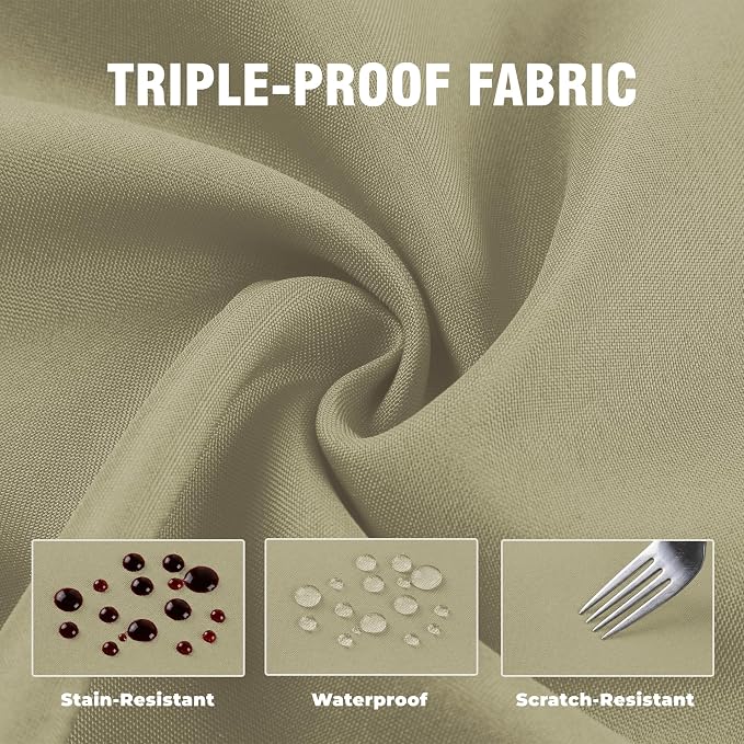 Set of 6 Outdoor Curtains for Patio Waterproof, Breathable Grommet Panels for - Image 6