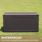 Devoko 100 Gallon Waterproof Resin Deck Box, Large Outdoor Storage Box | Indoor - Image 4