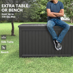 280 Gallon Outdoor Storage Box, Resin Deck Boxes Indoor and outdoor, Waterproof - Image 5