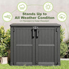 36 Cu Ft Resin Outdoor Storage Shed, Weatherproof Horizontal Outdoor Storage - Image 6