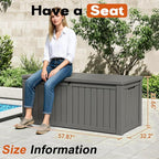 Outdoor Deck Storage Box, Resin Deck Boxes Indoor and outdoor, Waterproof - Image 2