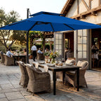 12×12 FT Double-Top Cantilever Patio Umbrella, Royal Blue | Square Offset - Image 8