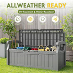 Greesum 80 Gallon Storage Bench Outdoor Deck Box - Image 6