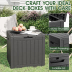 Deck Box, 35 Gallon Resin Indoor and Outdoor Storage Boxes Waterproof - Image 4