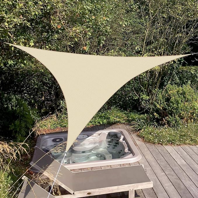 Patio Paradise 22' x 22' x 22' Sun Shade Sail Triangle Canopy Shade Cloth - Image 6