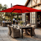 12×12 FT Double-Top Cantilever Patio Umbrella, Outdoor Umbrellas - Image 8