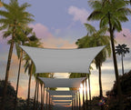 Amgo 10' x 16' Grey Rectangle Sun Shade Sail Canopy Awning UPF50+ AGTAPR0810 by Amgo