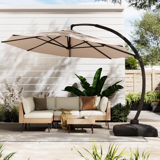 12FT All Aluminum Cantilever Patio Umbrella by ENSTVER