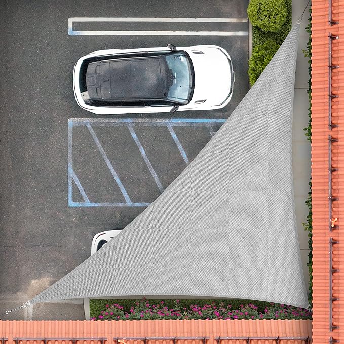 Royal Shade 15' x 22' x 26.6' Grey Right Triangle Sun Shade Sail Order to Make by RoyalShade