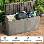 PatioZen 70 Gallon Deck Box Outdoor, Weatherproof Resin Patio Storage Box - Image 7