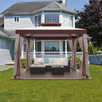 10’x10’ Patio Gazebo Canopy Tent w/Removable Netting, Ventilated Double-tier Top - Image 2