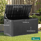 YITAHOME 100 Gallon Large Resin Deck Box Outdoor Storage Boxes - Image 5