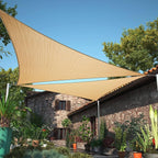 16' x 16' x 22.6' Sand Beige Sun Shade Sail UPF50 Right Triangle SMTAPT12 by ShadeMart