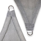 Amgo Custom Size 13' x 16' x 20.6' Gray Right Triangle Sun Shade Sail UPF50+ - Image 8