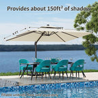 9x12FT Cantilever Patio Umbrella Heavy-Duty Aluminum | 360° Rotating Double - Image 2