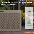 ROJIK 110 Gallon Deck Boxes Outdoor Waterproof, Weatherproof Outdoor Storage - Image 2
