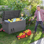 Greesum 100 Gallon Resin Deck Box Large Outdoor Storage - Image 5