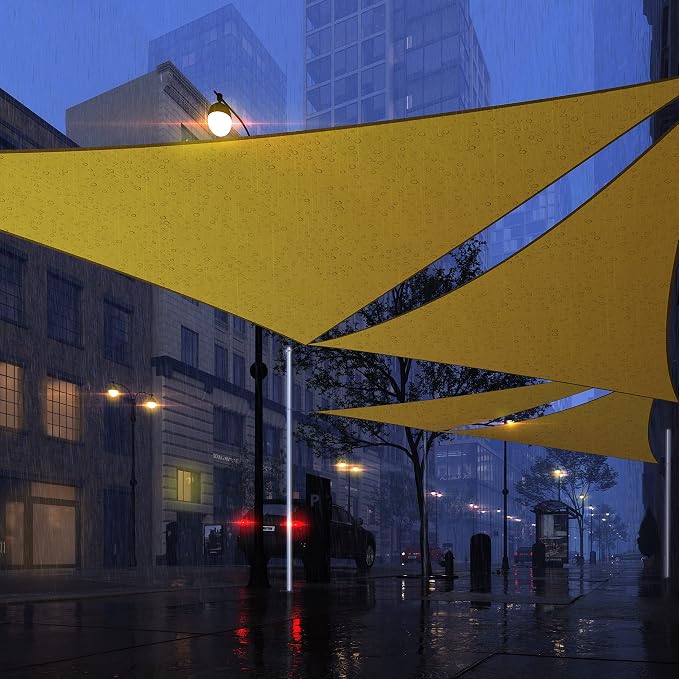 Royal Shade 7' x 11' x 13' Yellow Triangle Waterproof Sun Shade Sail Order to - Image 7