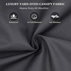 slashome 200 x 103 Pergola Replacement Canopy, Fits L-PG152PST-B, Dark Gray | - Image 5