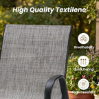 Patio Chairs Set of 6, Stackable Outdoor Chairs - Image 6