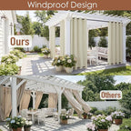 RYB HOME 2 Panels Outdoor Curtains - Image 2