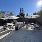 PURPLE LEAF Patio Umbrella 9' x 11.5' All-Day Shade Control White | More Space - Image 2