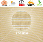 Royal Shade 1 2' x 1 2' Beige Rectangle Sunshade Sail - Image 8