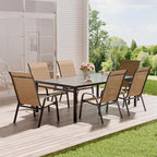 Patio Chairs Set of 6, Outdoor Dining Chairs Stackable - Image 9