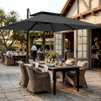 12×12 FT Double-Top Cantilever Patio Umbrella, Outdoor Umbrellas - Image 8