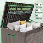 Greesum 100 Gallon Resin Deck Box Large Outdoor Storage - Image 4
