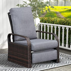 Outdoor Wicker Recliner Chair - Image 9