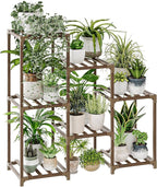 Bamworld Plant Stand Indoor Plant Shelf Outdoor Wood Plant Rack | by Bamworld