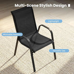 DIFY Patio Chairs Set of 2, Stackable Outdoor Dining Chairs Set - Image 8
