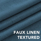 H.VERSAILTEX Blackout Curtains Linen Curtains 120 inches Long 100% Black Out - Image 4