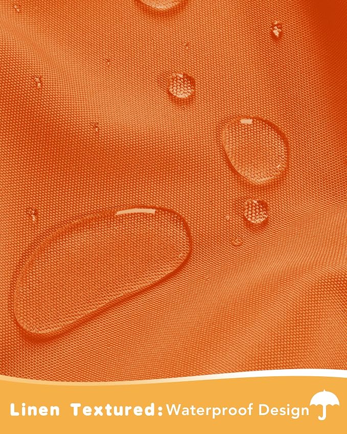 Outdoor Curtains for Patio Waterproof 4 Pcs 54x95 Inch Mecca Orange | Poolside - Image 2