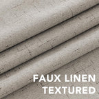 H.VERSAILTEX Linen Blackout Curtains 54 Inches Long 100% Absolutely Blackout - Image 4