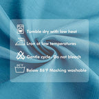 Linen Outdoor Curtains for Patio Waterproof 4 Pcs 54x95 In Teal | Light - Image 7