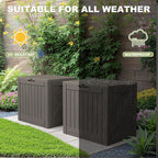 Greesum 40 Gallon Resin Deck Box, Outdoor Storage, Garden Tools, Pool Supplies - Image 6