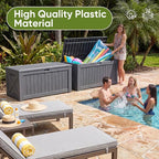 Flamaker Resin Deck Box 120 Gallon Waterproof Large Outdoor Storage Box | - Image 8